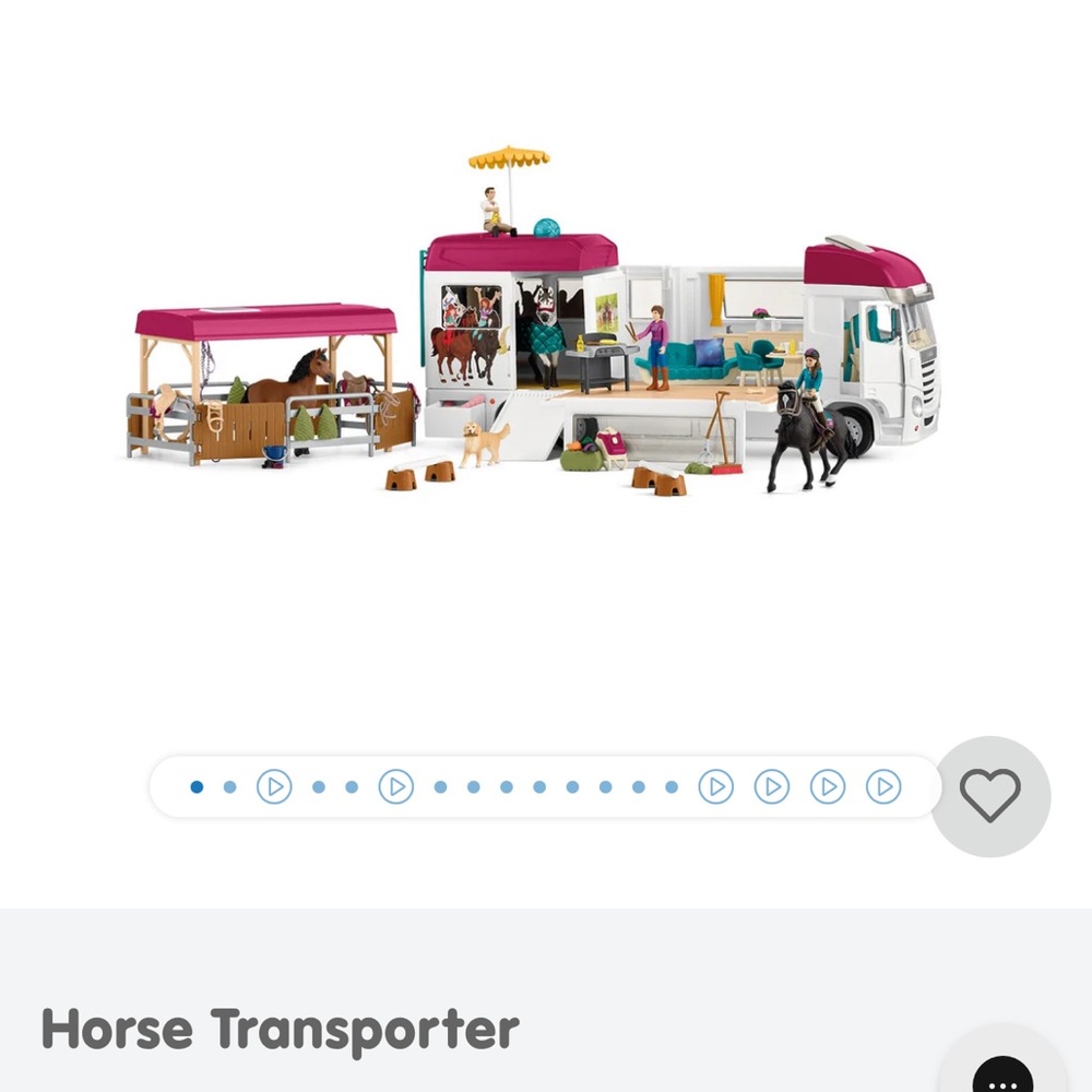 Deluxe Pink and White Horse Transporter Playset